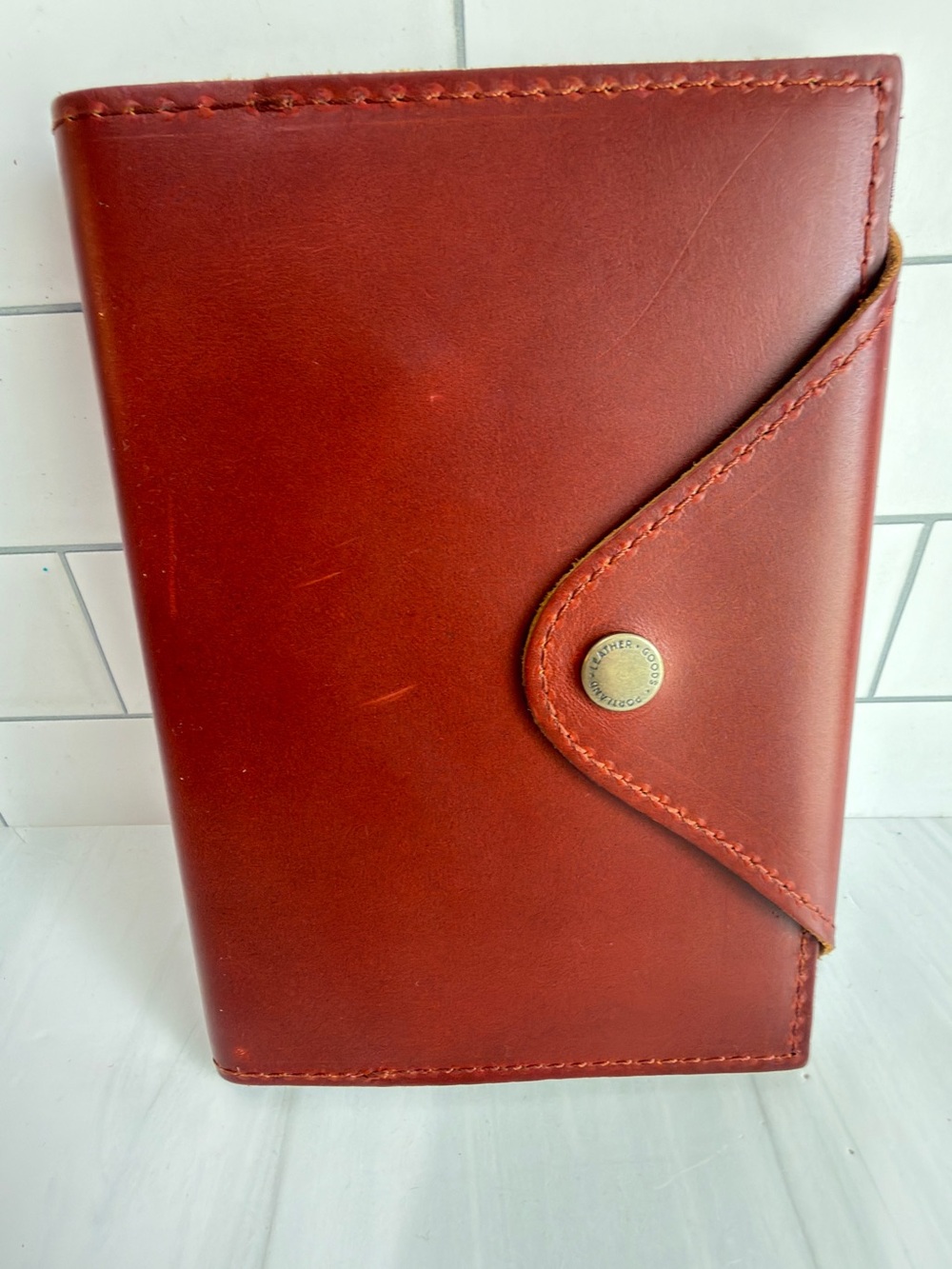 PORTLAND LEATHER SNAP JOURNAL HONEY MEDIUM OFFICE BUSINESSES GIFT FATHER